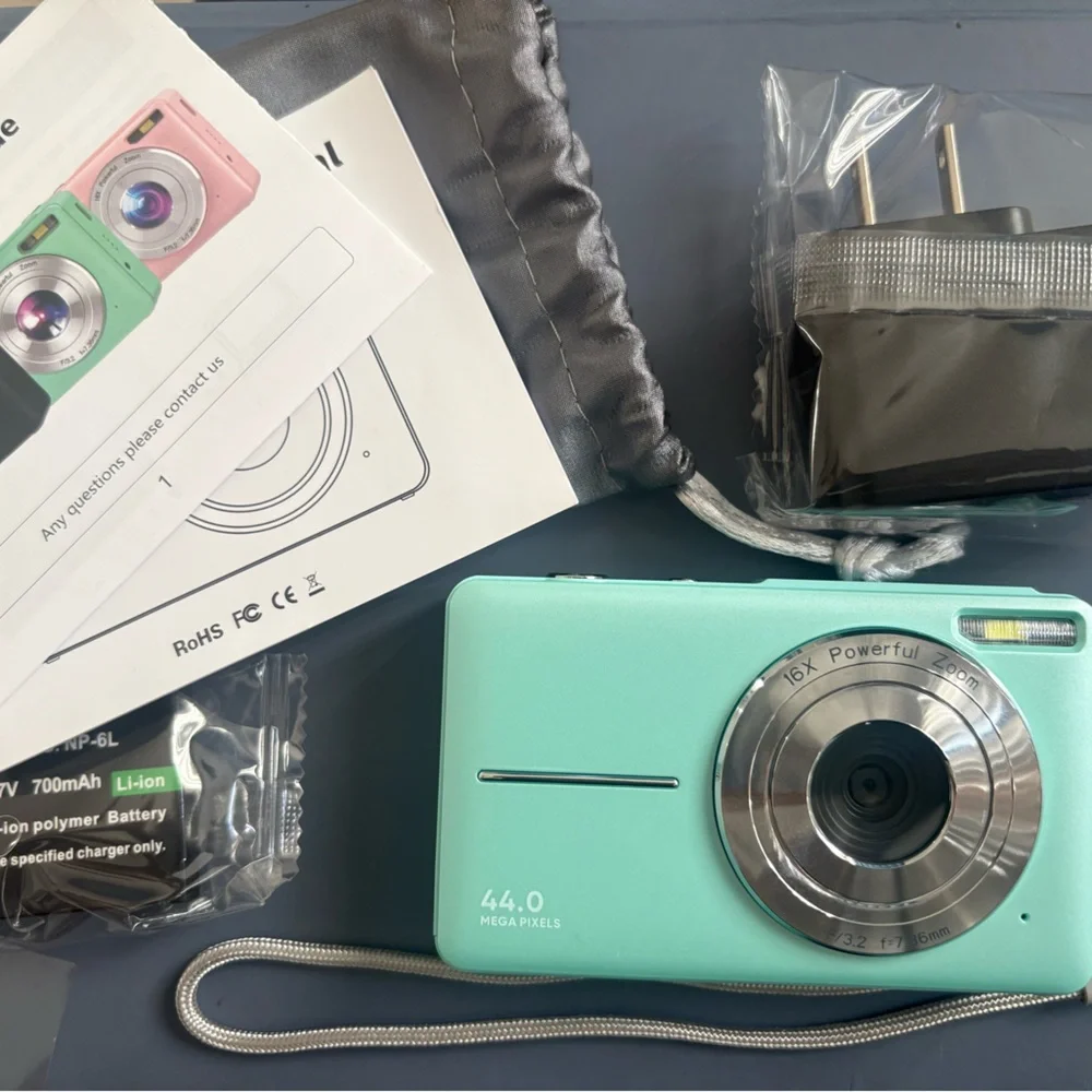 Mint Green Compact Digital Camera